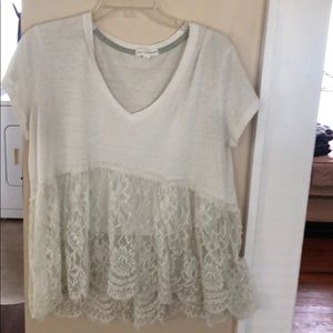 White Lacey top